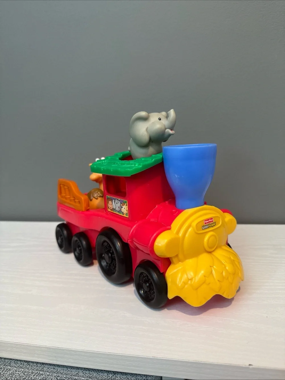 Colorful Animal fisher price little people Train Toy - Red, Blue, Green, Orange